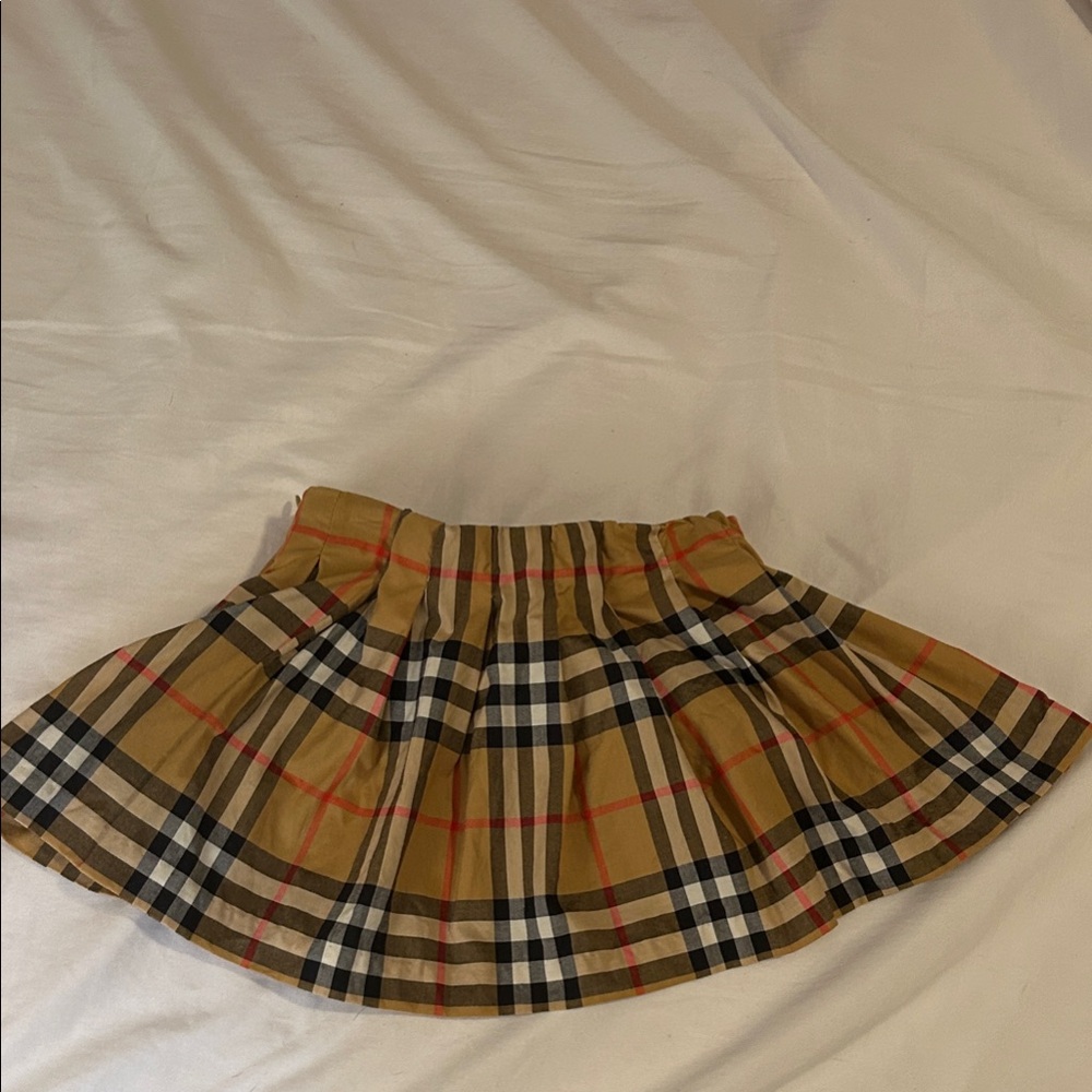 Burberry Beige and Black Plaid Baby Skirt